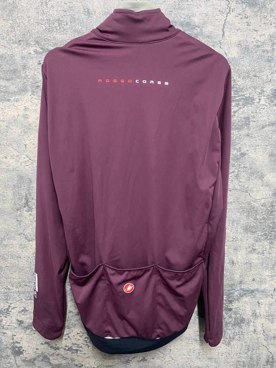 KG693 カステリ CASTELLI ALPHA 150 JACKET 長袖 サイクルジャケット ボルドー L 裏起毛
