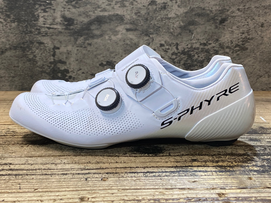 JW659 シマノ SHIMANO S-PHYRE SHRC903M W01S ビンディングシューズ EU42 白