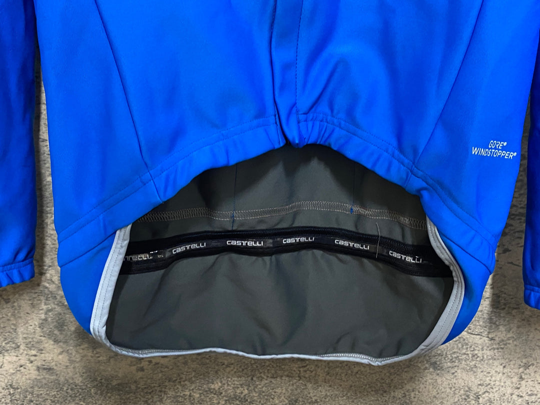 JS470 カステリ CASTELLI AERO LITE JKT 長袖 サイクルジャケット 水色 S GORE-TEX WINDSTOPPER