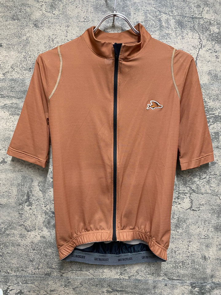 KS224 カフェドシクリステ cafe du cycliste AUDAX 半袖 サイクルジャージ 茶 S