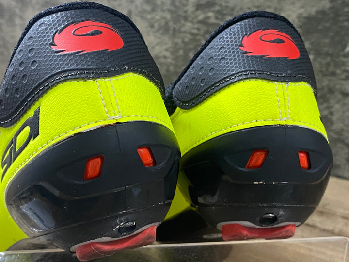 KN023 シディ SIDI GENIUS 10 ビンディングシューズ 黄緑 EU43 1/2 3穴