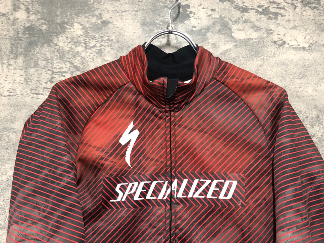 KI983 スペシャライズド SPECIALIZED Men's Team SL Expert Softshell Jacket 長袖 サイクルジャケット 裏起毛 赤黒 M