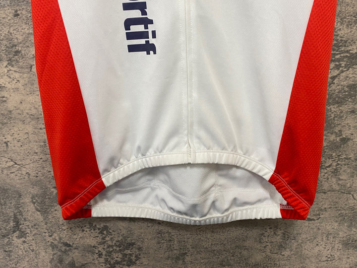 KA120 ルコックスポルティフ le coq sportif 半袖 サイクルジャージ 白 赤 L