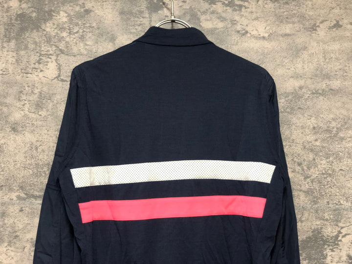KK082 ラファ RAPHA LONG SLEEVE BREVET WINDBLOCK JERSEY 長袖 サイクルジャージ 濃紺 M