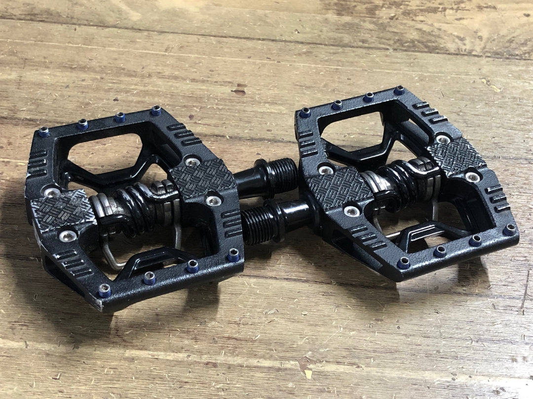 JV874 クランクブラザーズ CRANKBROTHERS DOUBLE SHOT ビンディングペダル 片面フラット 黒