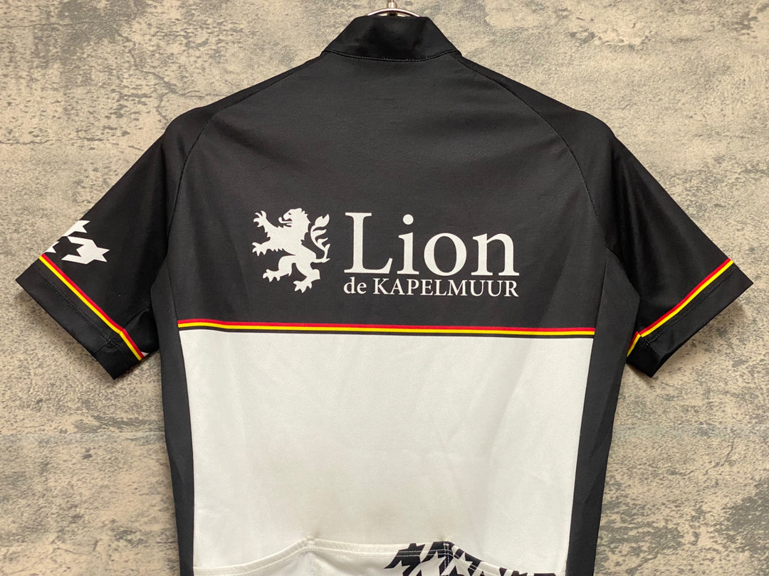 KL632 リオンドカペルミュール Lion de KAPELMUUR 半袖 サイクルジャージ 白 黒 サイズ不明 ※スレ,汚れ