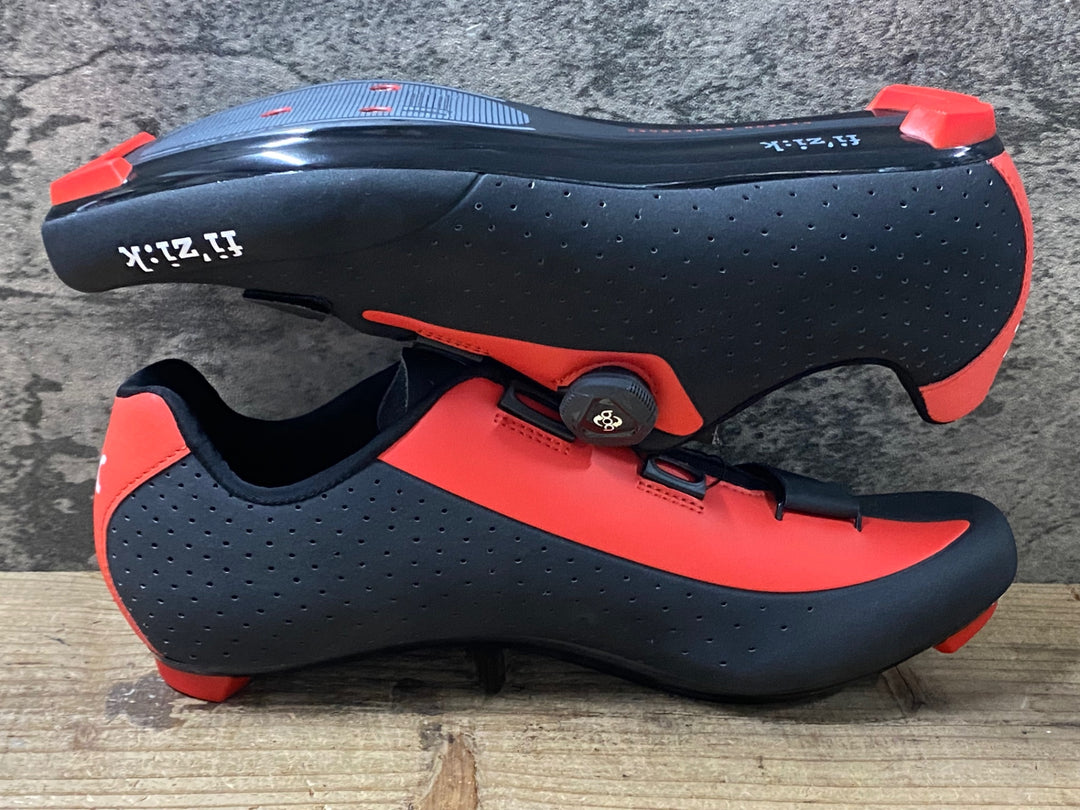 KI043 フィジーク fizik R5 BOA MAN ビンディングシューズ 3穴 黒赤 EU45