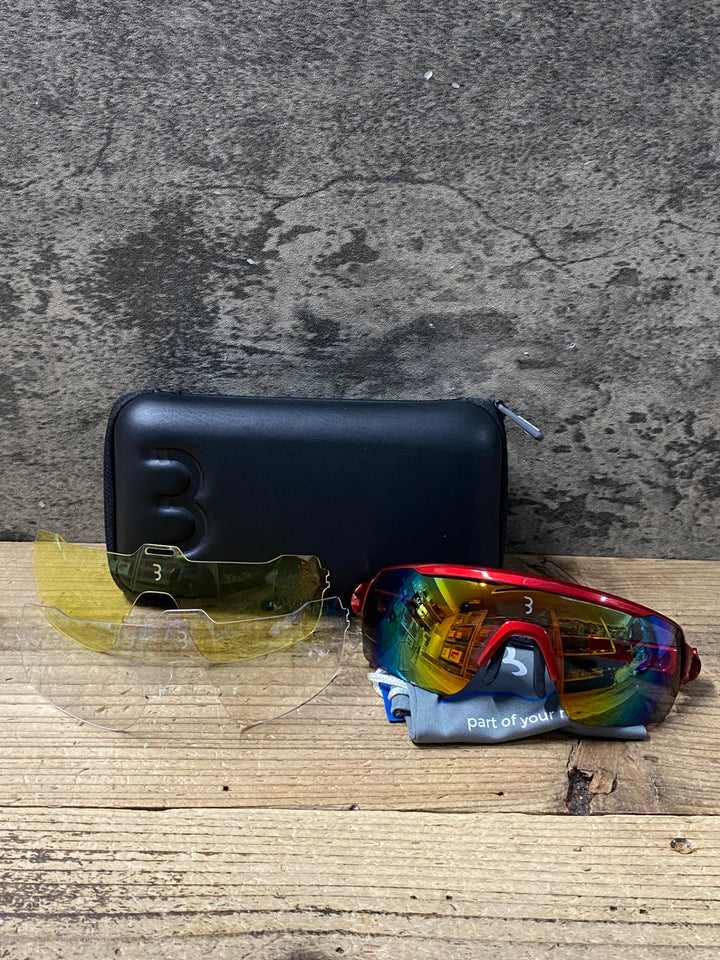KL498 BBB COMMANDER BSG-61 サングラス 赤 ※ケース、スペアグラス3枚付属