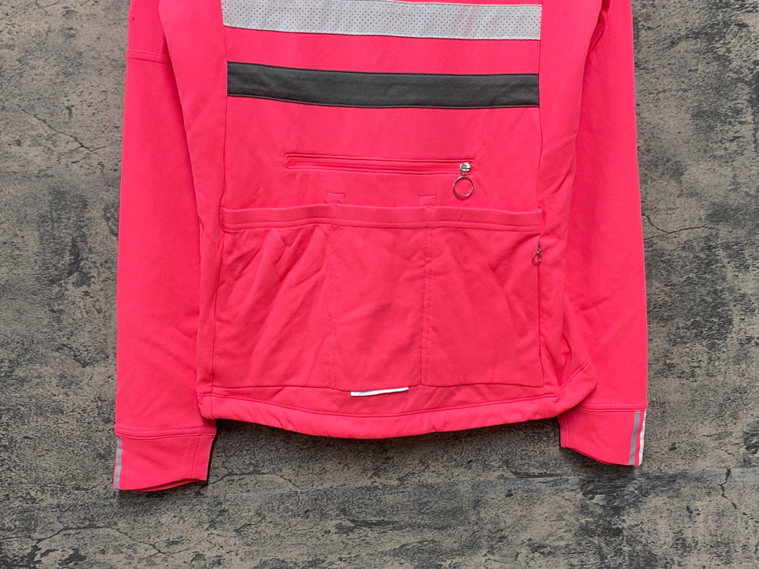 JY118 ラファ Rapha WOMEN'S BREVET LONG SLEEVE JERSEY HI VIS PINK 長袖 サイクルジャージ レディース ピンク S