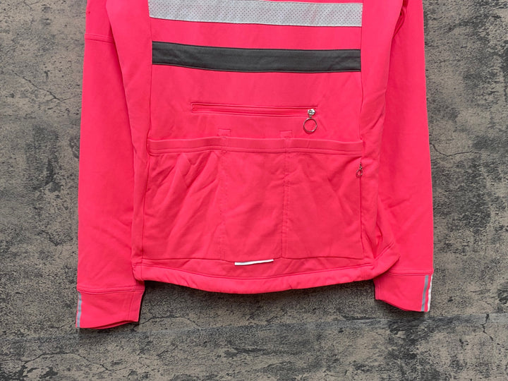 JY118 ラファ Rapha WOMEN'S BREVET LONG SLEEVE JERSEY HI VIS PINK 長袖 サイクルジャージ レディース ピンク S