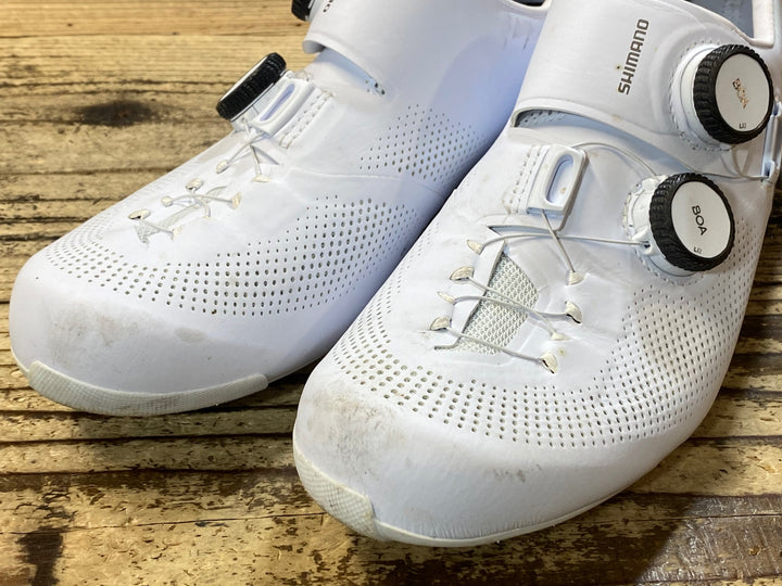 JW659 シマノ SHIMANO S-PHYRE SHRC903M W01S ビンディングシューズ EU42 白