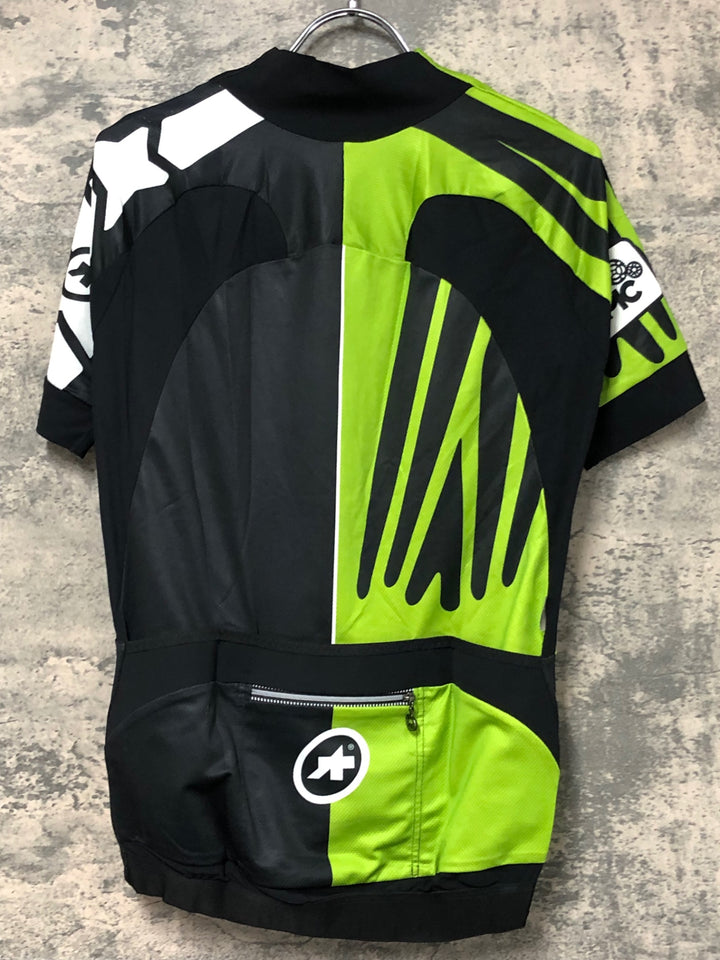 JW325 アソス assos CAPE EPIC 半袖 サイクルジャージ 黒黄緑 M
