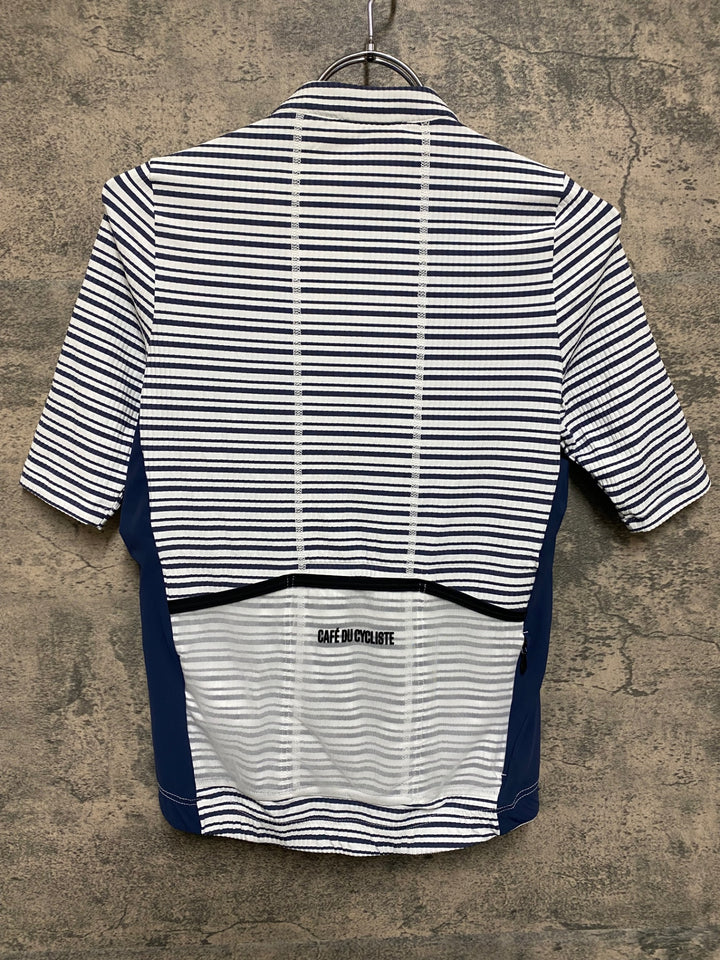 KS220 カフェドシクリステ cafe du cycliste ROMY 半袖 サイクルジャージ 白青 S