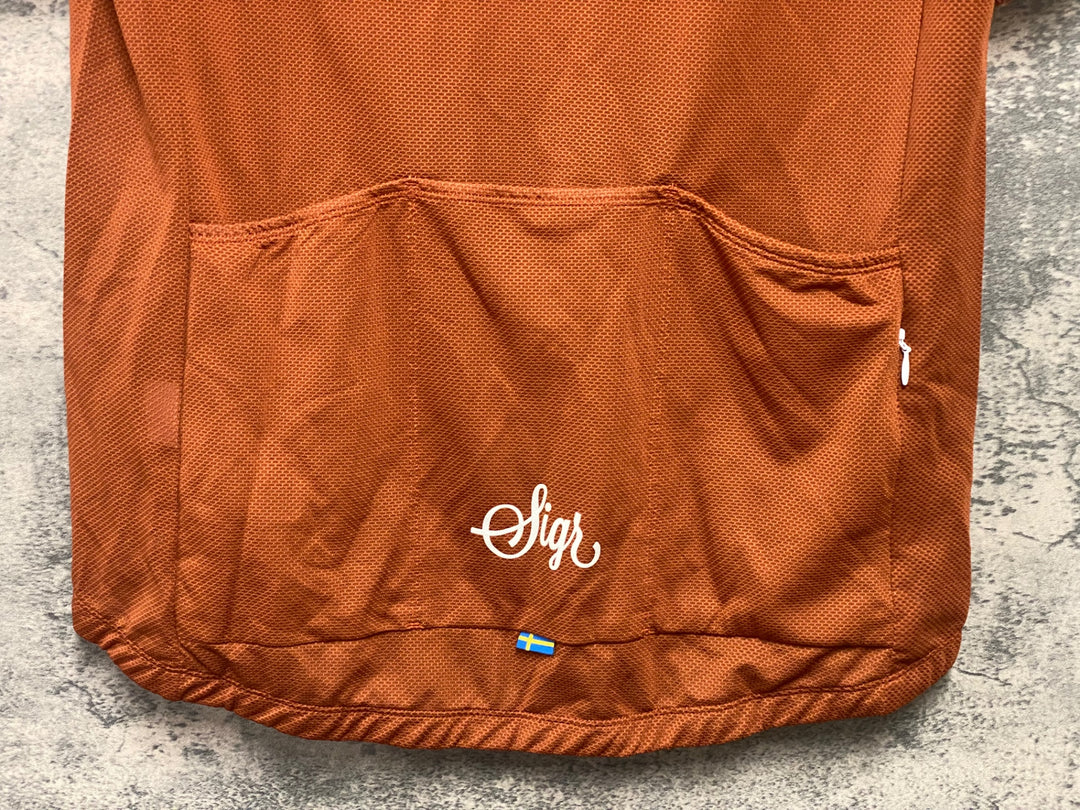 JI122 シーガー Sigr 半袖 サイクルジャージ ブラウン XXL