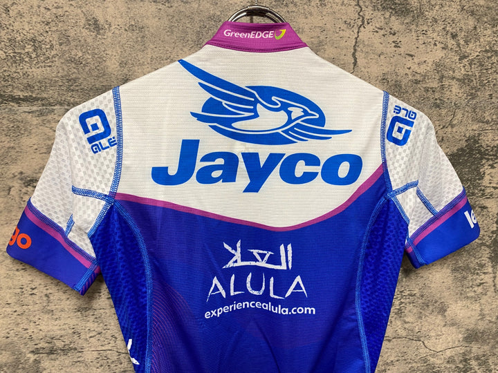 JZ992 アレ ALE 半袖 サイクルジャージ 白 青 XS Jayco