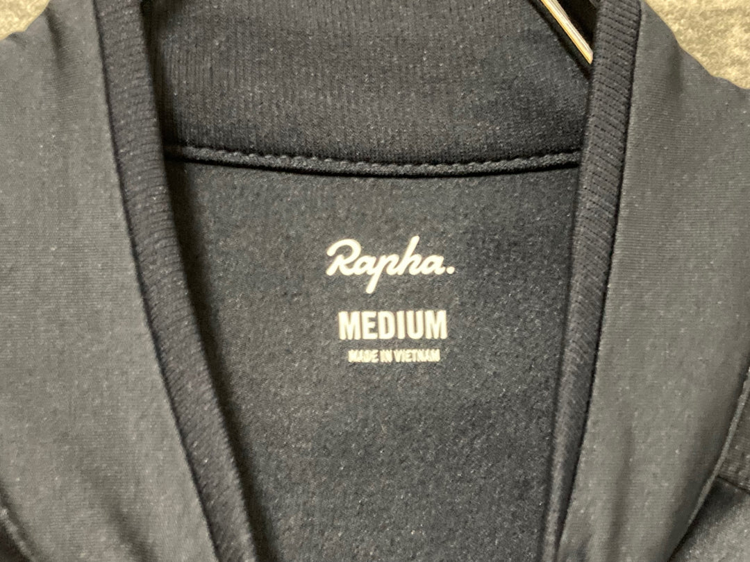 JV722 ラファ Rapha LONG SLEEVE CORE JERSEY 長袖 サイクルジャージ 裏起毛 紺 M