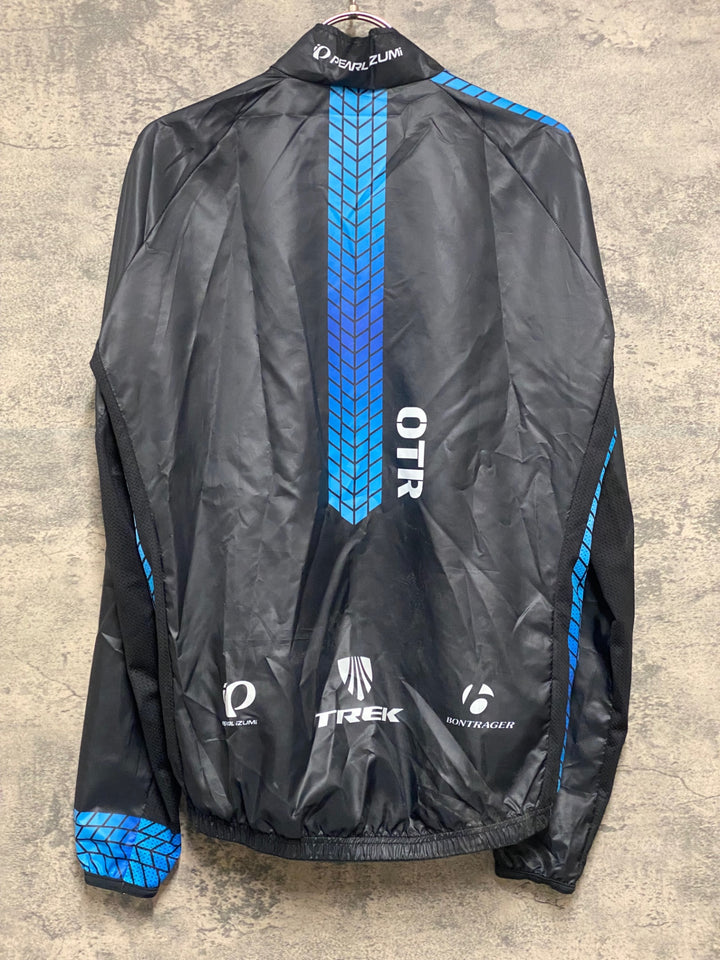 KA422 パールイズミ PEARL iZUMi 長袖 ウインドブレイカー 黒 青 M ほつれ