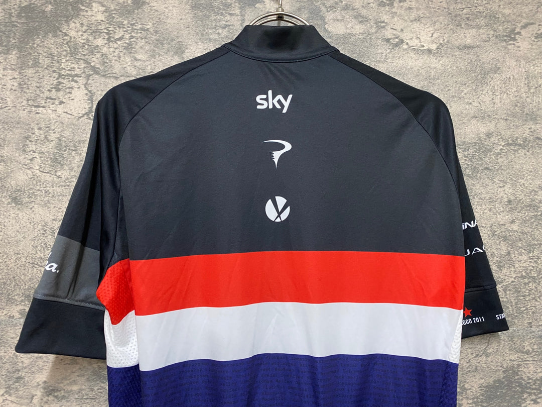 JN155 ラファ Rapha MEN'S COUNTRY JERSEY 半袖 サイクルジャージ 黒 紺 M TEAM Sky