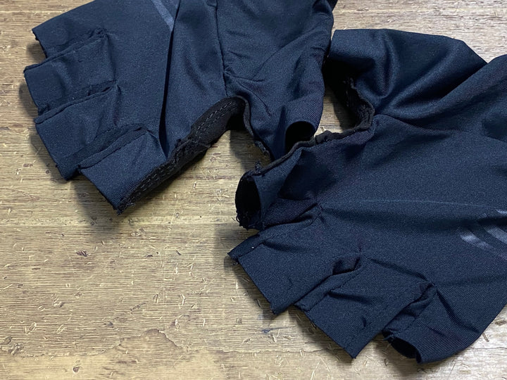 KB342 ラファ Rapha PRO TEAM MITTS 指切り グローブ 紺 黒 M