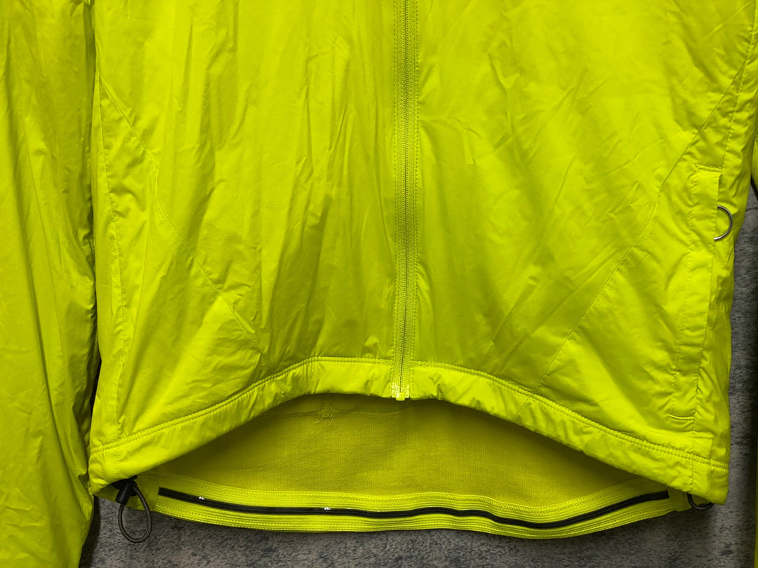 JQ781 ラファ Rapha WINDBLOCK WINTER JERSEY 長袖 サイクルジャージ 黄 S 裏起毛
