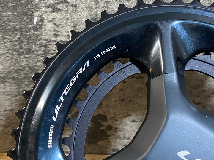 KD069 シマノ SHIMANO アルテグラ ULTEGRA FC-08 クランクセット 170mm 50/34T ※クランクキャップ欠品