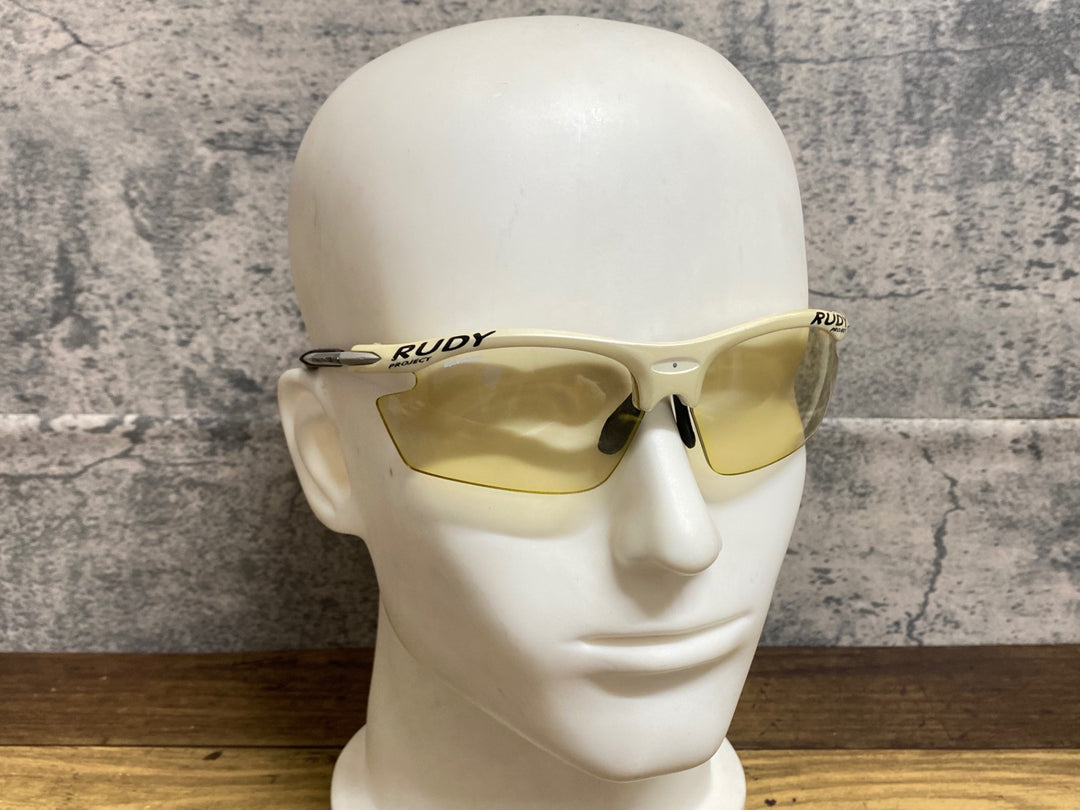KI588 ルディプロジェクト RUDY PROJECT RYDON サングラス アイウェア 白 塗装浮き 黄ばみ