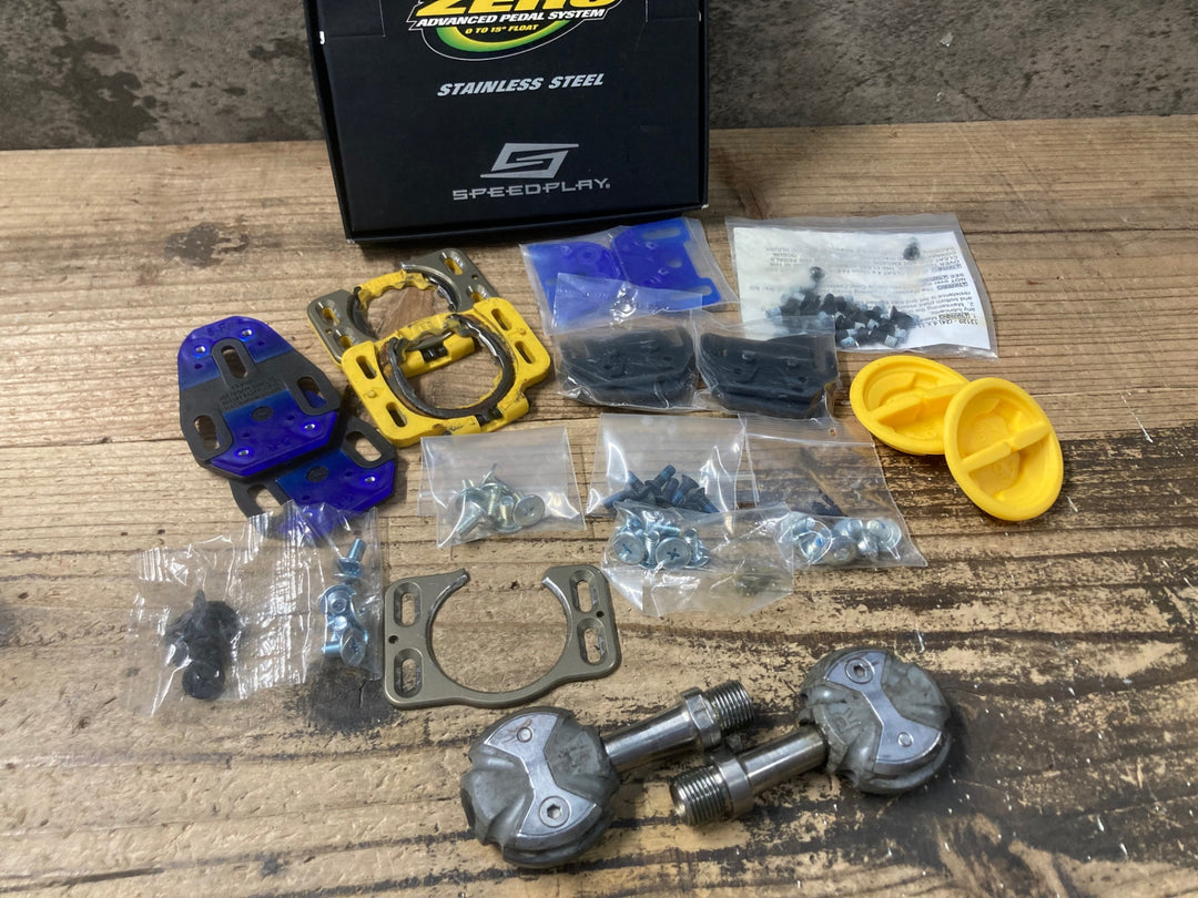 KN623 スピードプレイ SPEEDPLAY ZERO ビンディングペダル グレー セット ステンレスシャフト