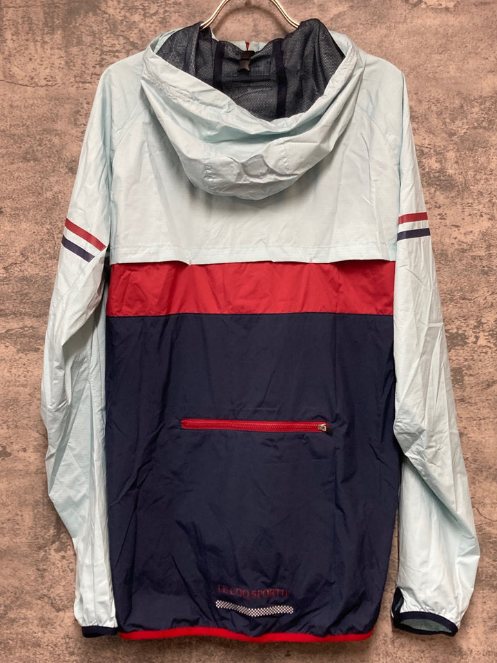 KK448 ルコックスポルティフ le coq sportif 長袖 ウィンドブレーカー 水色 紺 O