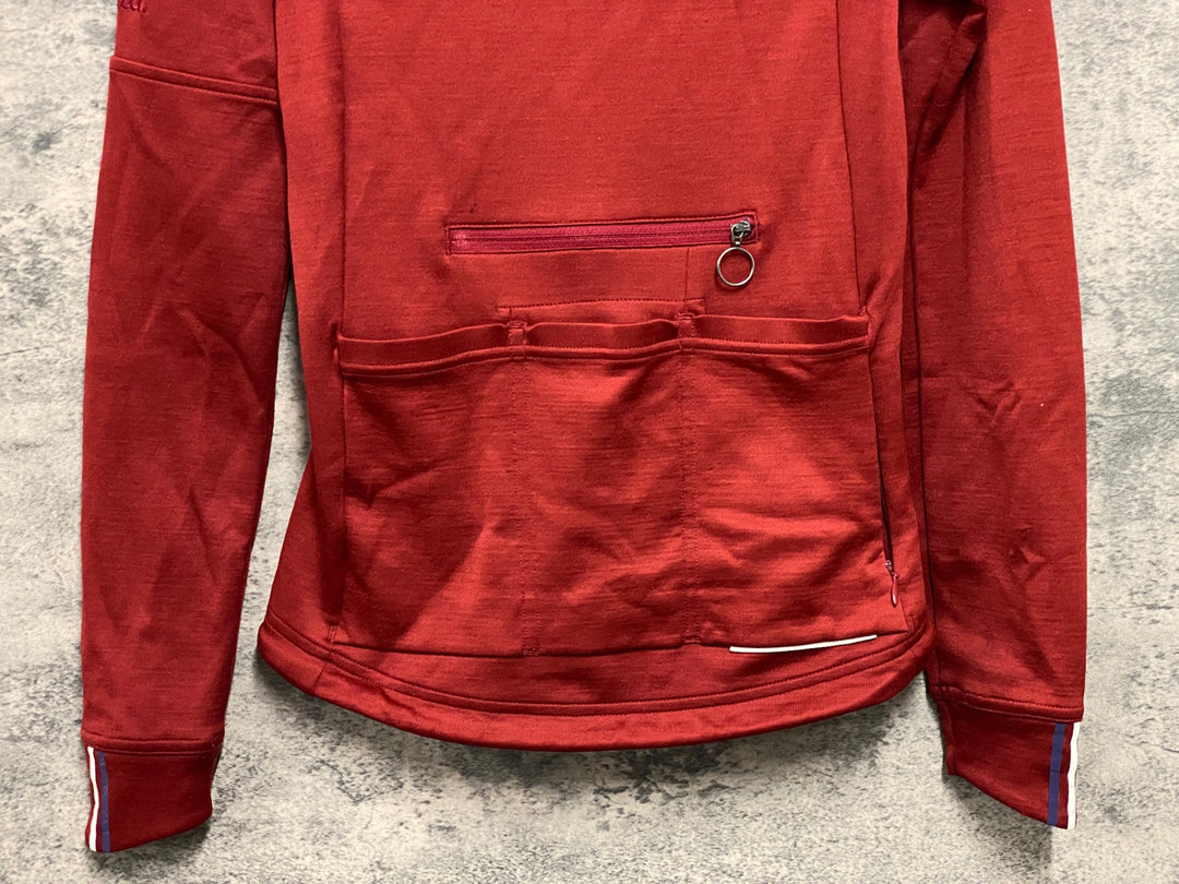 JW806 ラファ Rapha WOMEN'S LONG SLEEVE BREVET JERSEY 長袖 サイクルジャージ 赤 XXS レディース