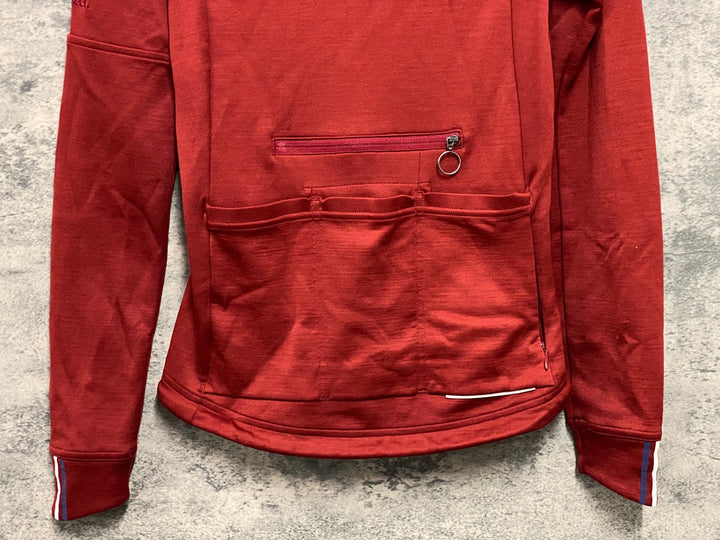 JW806 ラファ Rapha WOMEN'S LONG SLEEVE BREVET JERSEY 長袖 サイクルジャージ 赤 XXS レディース
