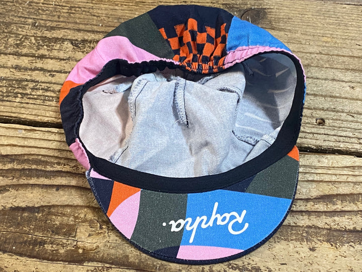 KC687 ラファ RAPHA ATHLETES CAP サイクルキャップ 黒 総柄 ONESIZE