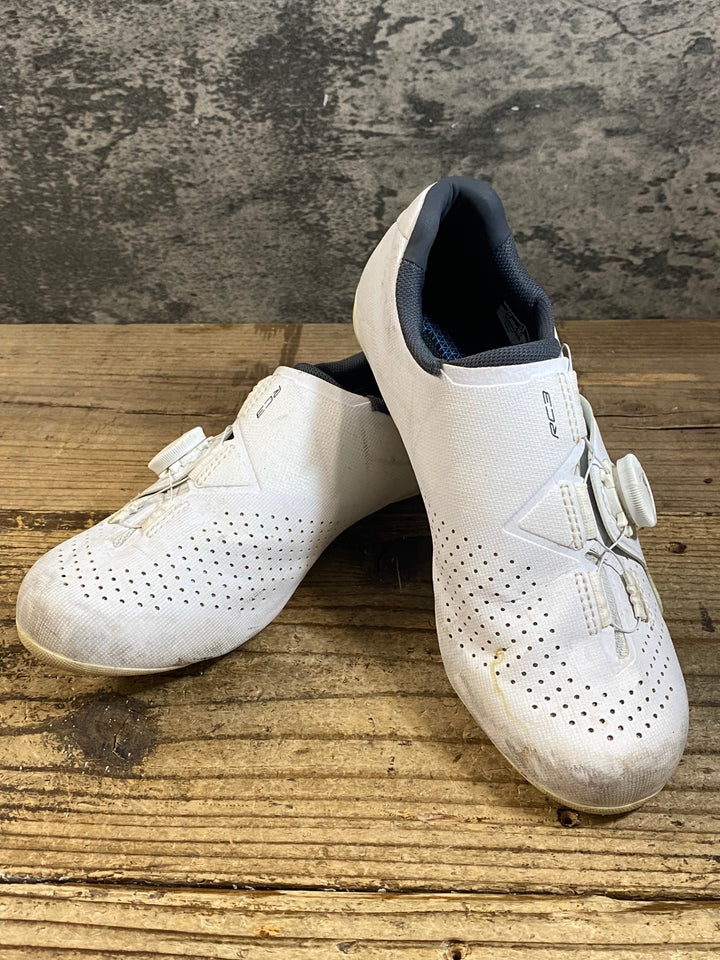 JP117 シマノ SHIMANO RC3 ビンディングシューズ EU37 SPD-SL 白