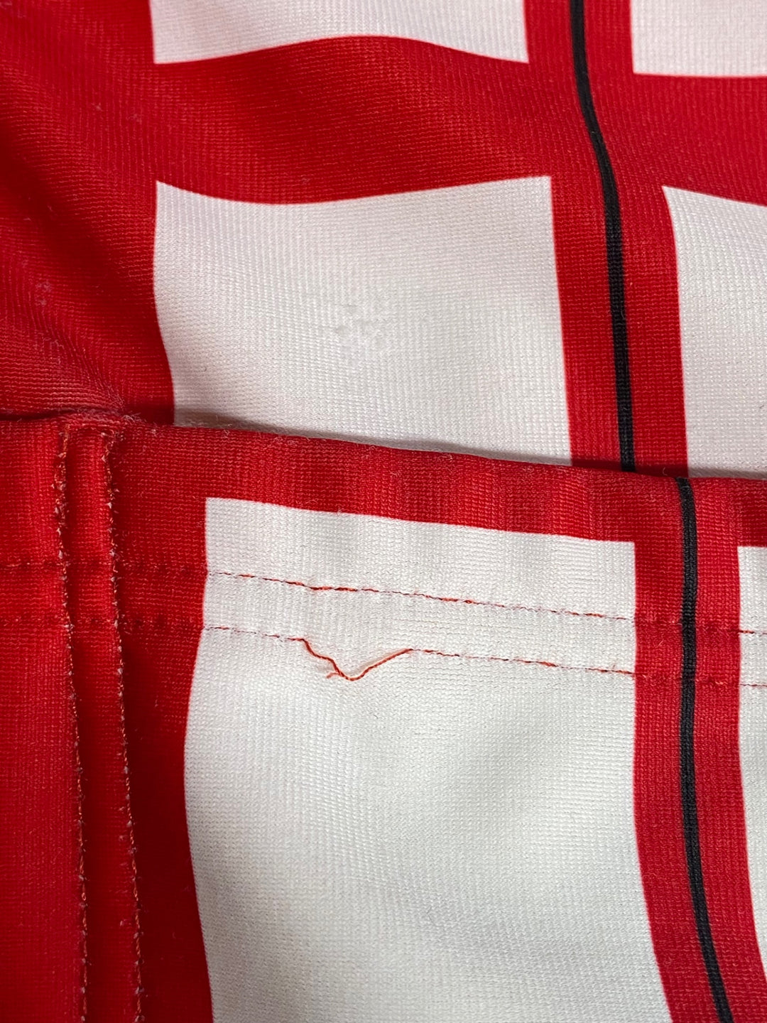 JV205 アソス ASSOS 長袖 サイクルジャージ 白 赤 XS 裏起毛