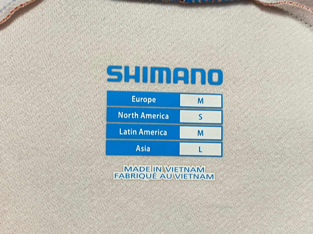 JH911 シマノ SHIMANO 長袖 サイクルジャージ 裏起毛 水色 オレンジ Lサイズ