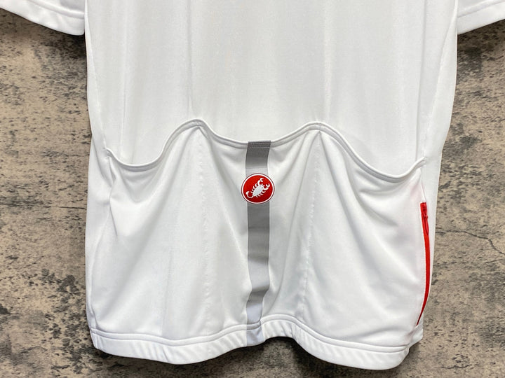 KM348 カステリ CASTELLI CLASSIFICA JERSEY 半袖 サイクルジャージ 白 L