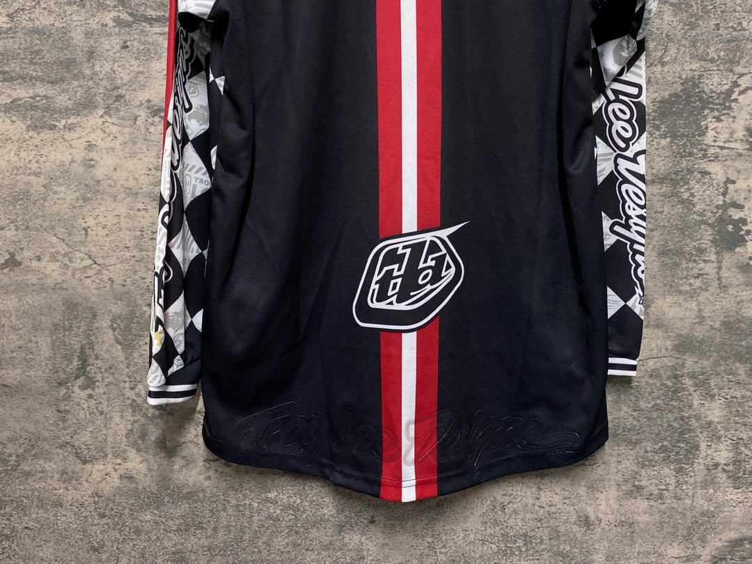 JV400 トロイリーデザイン Troy Lee Design 長袖ジャージ 黒白 S 汚れ