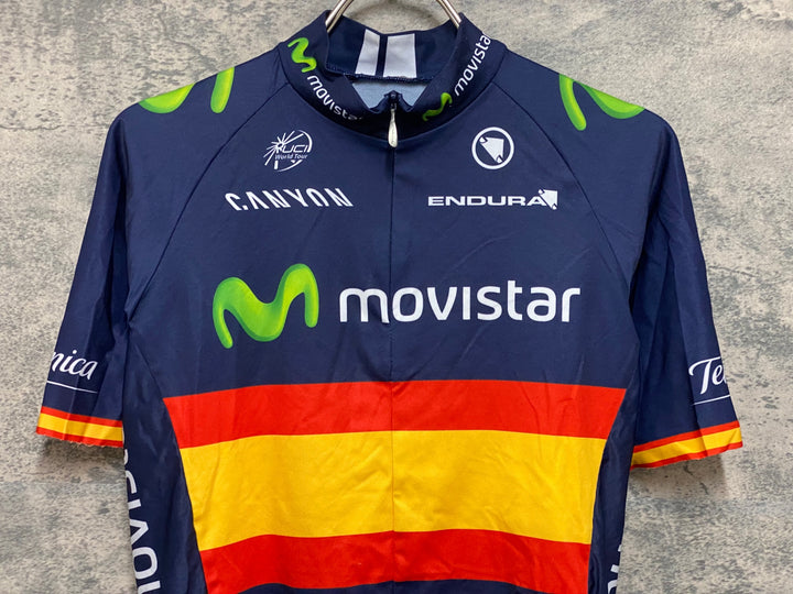 JS495 エンデュラ ENDURA 半袖 サイクルジャージ 濃紺 movistar ※サイズ不明