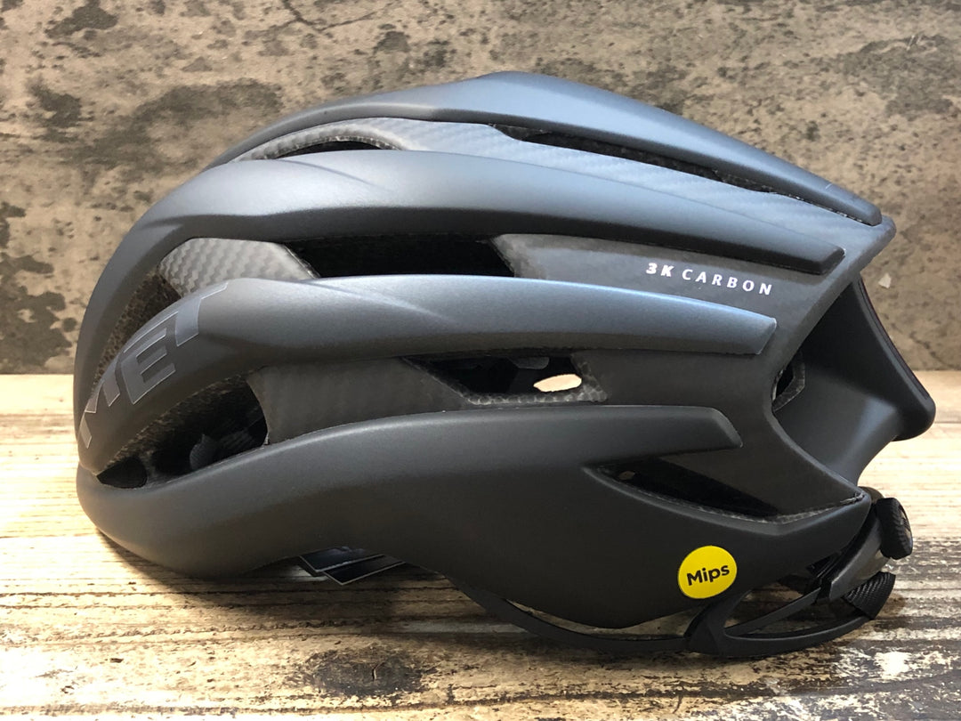 KA013 メット MET トレンタ TRENTA 3K CARBON MIPS ヘルメット 黒 Lサイズ 製造2024年9月