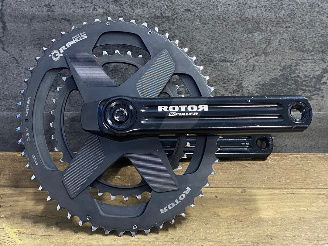 JT718 ローター ROTOR IN POWER Q-RINGS パワーメーター クランクセット 170mm 52/36T ※接続不可のためジャンク