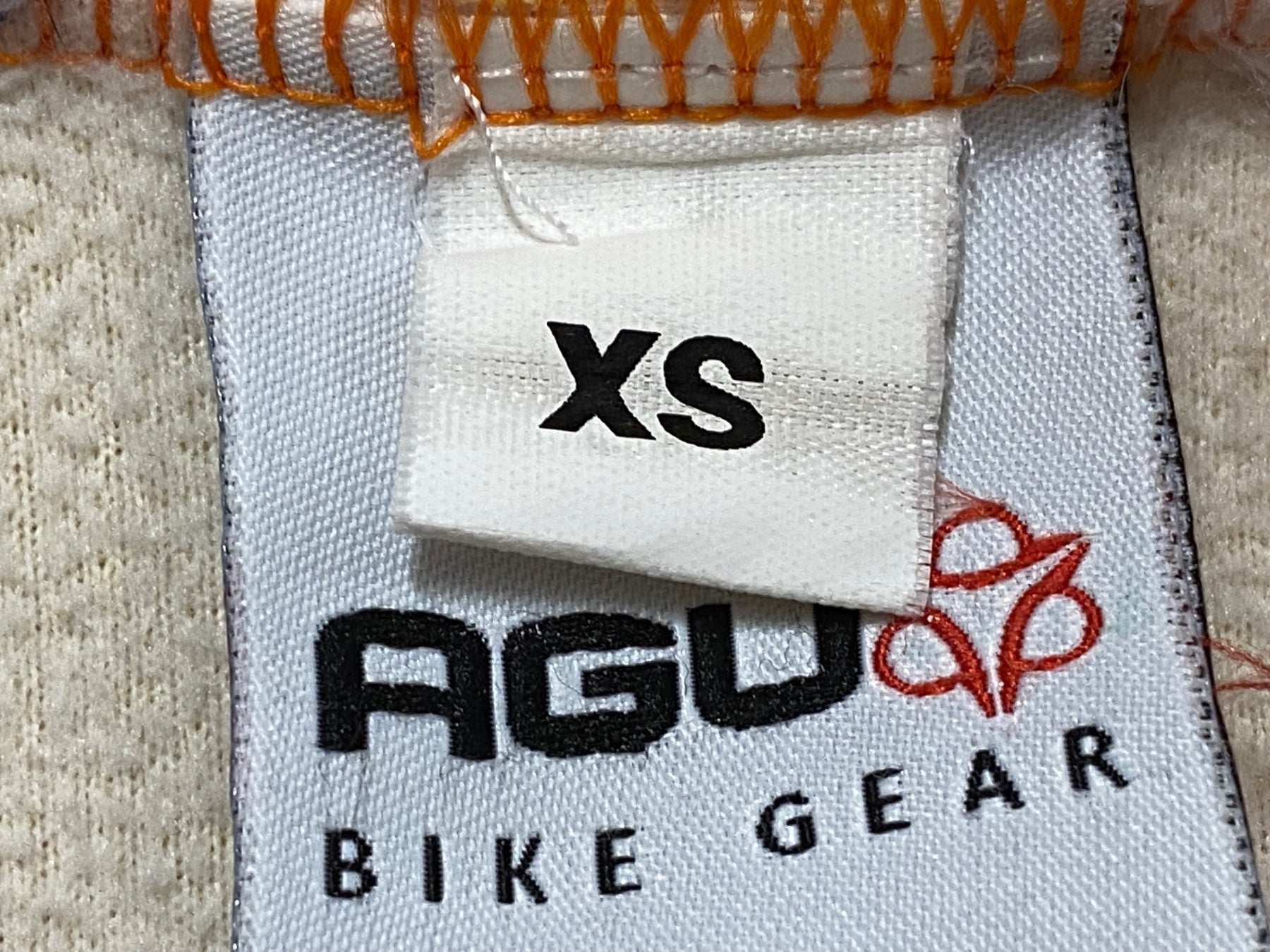 KA111 アグ AGU 長袖 サイクルジャージ オレンジ 青 XS 裏起毛