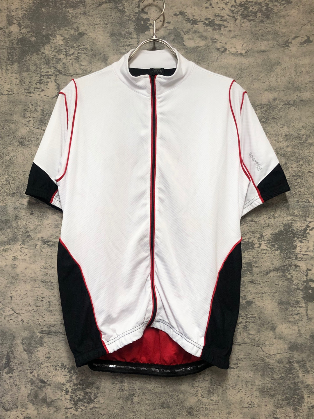 KL255 スポーツフル sportful 半袖 サイクルジャージ 白 赤 M