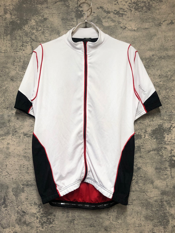 KL255 スポーツフル sportful 半袖 サイクルジャージ 白 赤 M