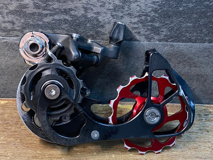 JJ515 シマノ SHIMANO デュラエース DURA-ACE ディレーラー 前後セット RD-7900,FD-7900 2x10s 直付、社外プーリー 傷