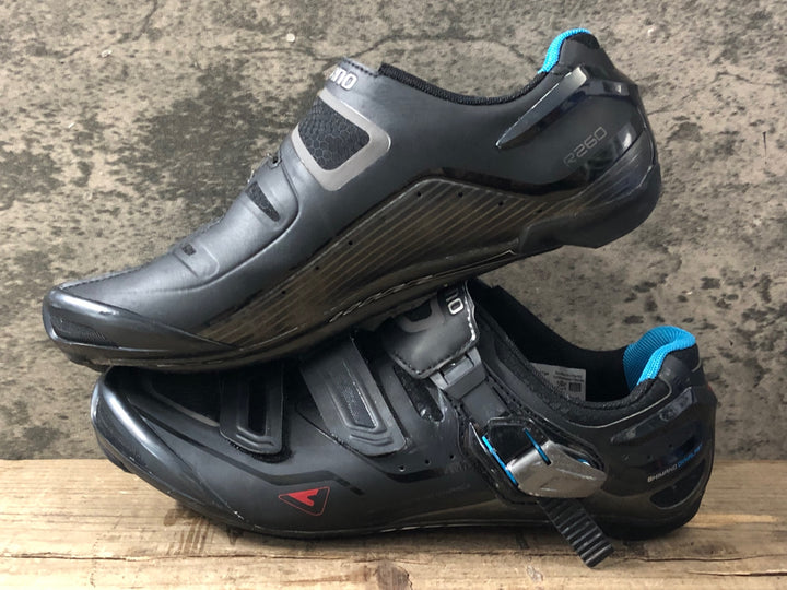 JV456 シマノ SHIMANO SH-R260L ビンディングシューズ 3穴 黒 EU40