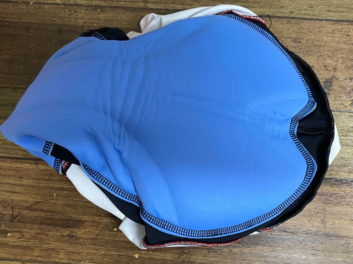 KL656 スポーツフル sportful 半袖 サイクルジャージ ビブショーツセット 白 赤 M SAXO BANK