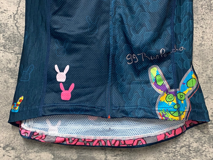 KK465 パンダーニ Pandani 半袖 サイクルジャージ 濃紺 XS レディース