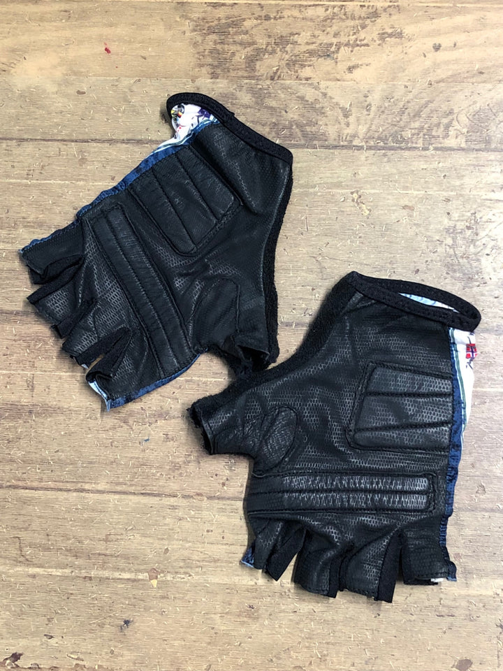 KM383 パンダーニ Pandani 指切 グローブ 紺 黒 L