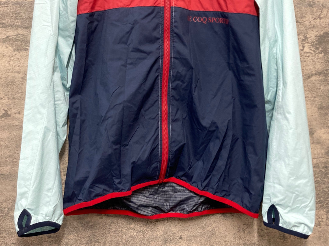 KK448 ルコックスポルティフ le coq sportif 長袖 ウィンドブレーカー 水色 紺 O