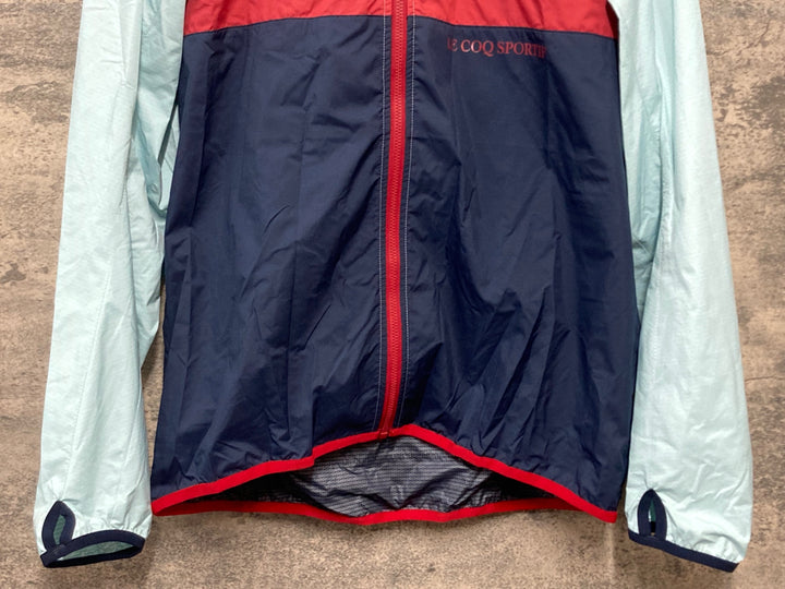 KK448 ルコックスポルティフ le coq sportif 長袖 ウィンドブレーカー 水色 紺 O