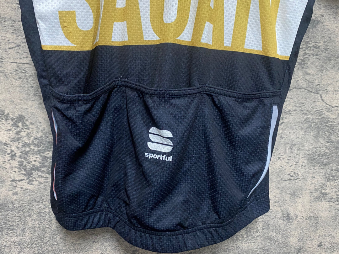 JR979 スポーツフル sportful 半袖 サイクルジャージ 白 黒 M PETER SAGAN